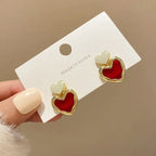 Double Hearts Earrings