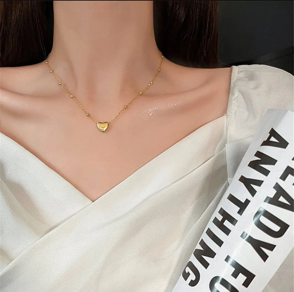 Heart Beads Necklace For Women