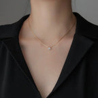 Round Diamond Necklace For Women