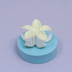 Glossy Gingham Floral Hair Claw