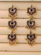 The Tiered Heritage Medallions An Antique Gold Plated Coloured Enamel Dangler