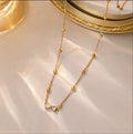 Bowtie Rice Beads Necklace For Women