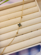 Golden Clover Chain Titanium Bracelet