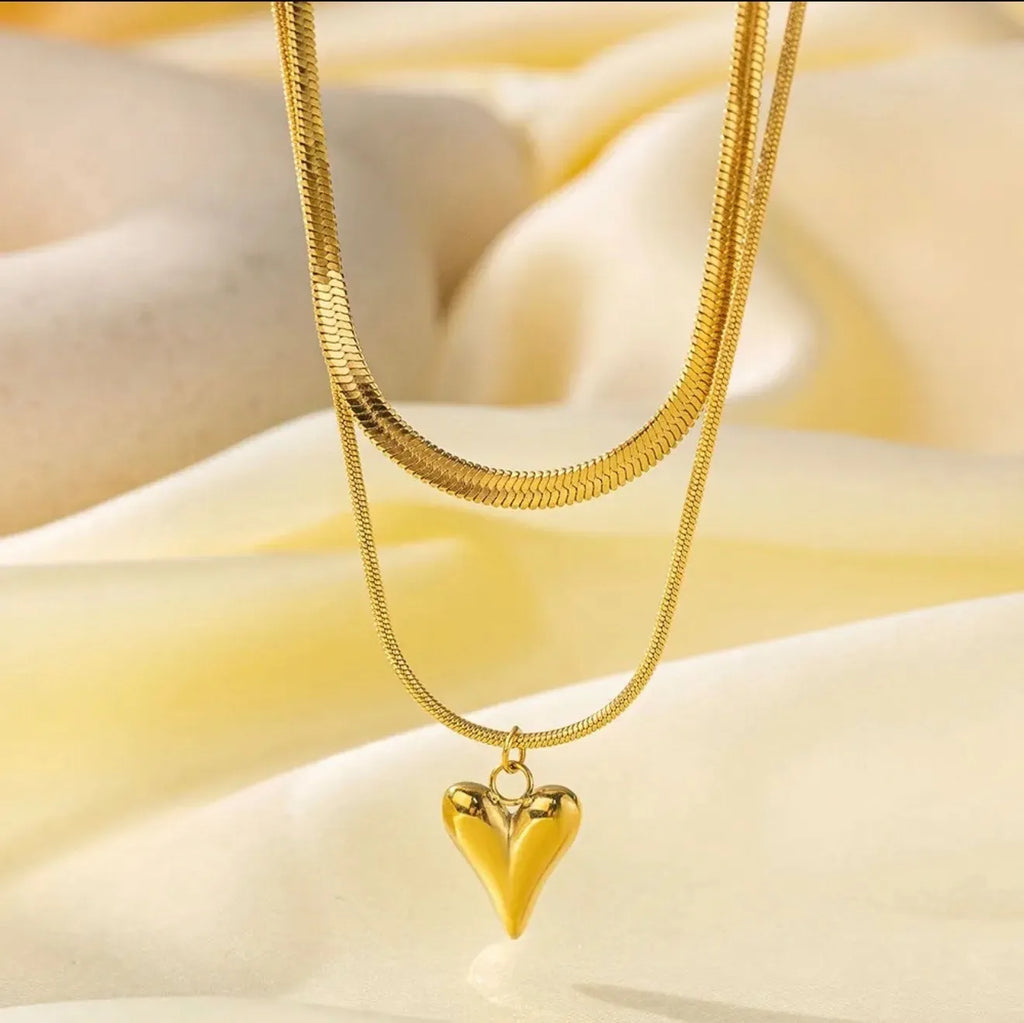 Dual Hearts Necklace For Women
