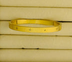 The Celestial Starburst Ribbed Stainless Steel Kada