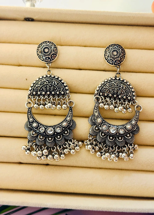 Antique Gold/Silver Plated Chand Bali Earring