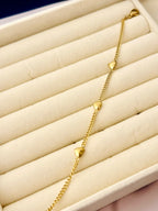 The Gilded Trio Puffed-Heart Stainless Steel Anti Tarnish Bracelet