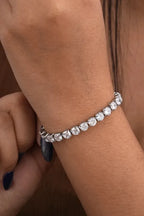 Premium Round-Cut Crystal Tennis Bracelet For Women
