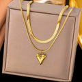 Dual Hearts Necklace For Women