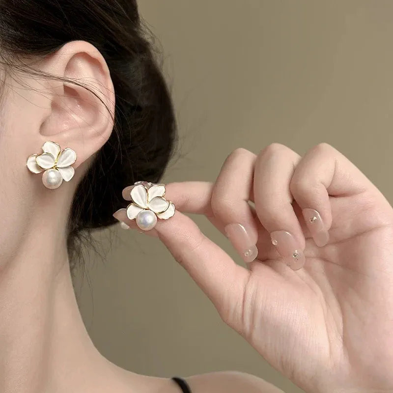 French Flower Earrings