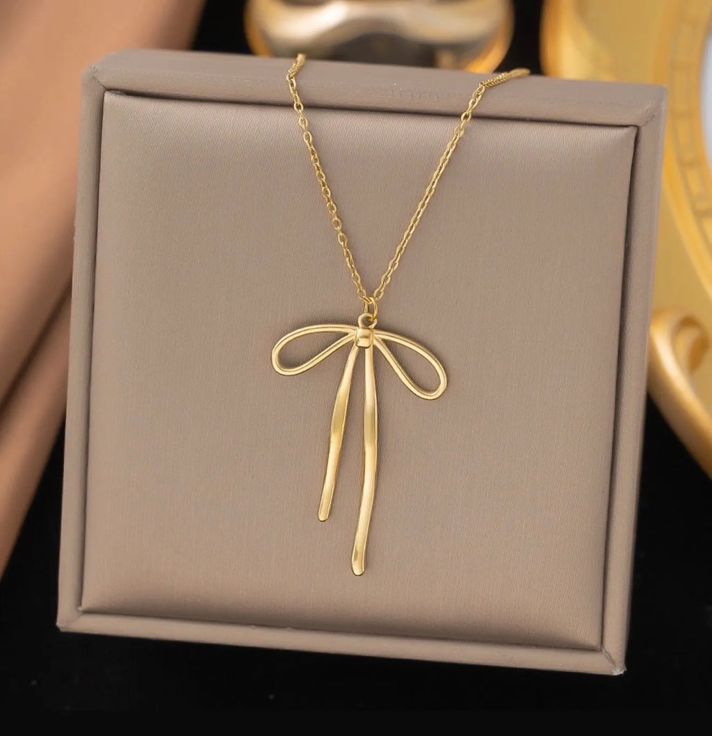 Long Bow Necklace For Women