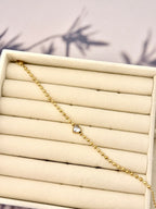 The Crystal Heart Caviar Stainless Steel Anti Tarnish Bracelet