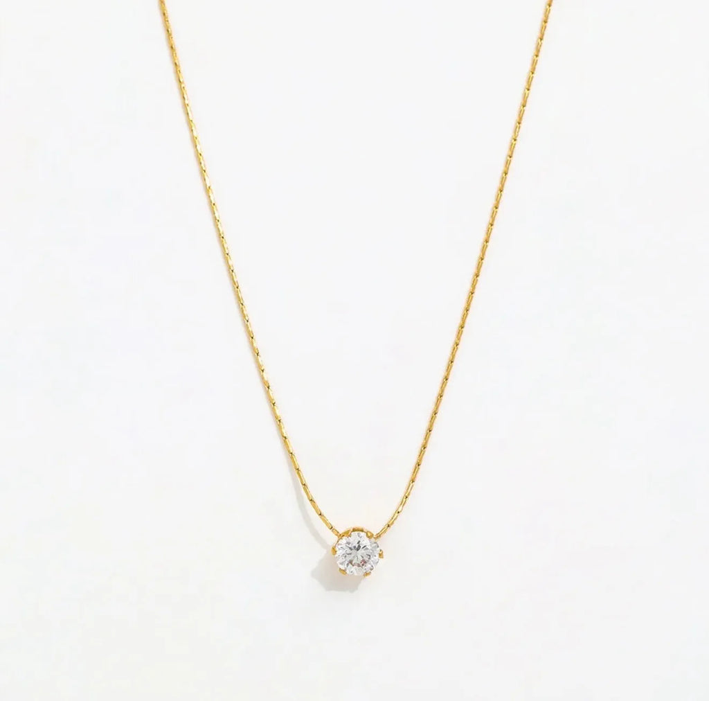 Round Diamond Necklace For Women