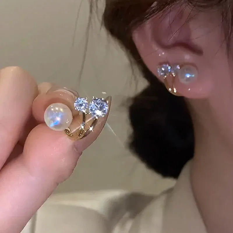 Korean Pearl Wraparound Earrings