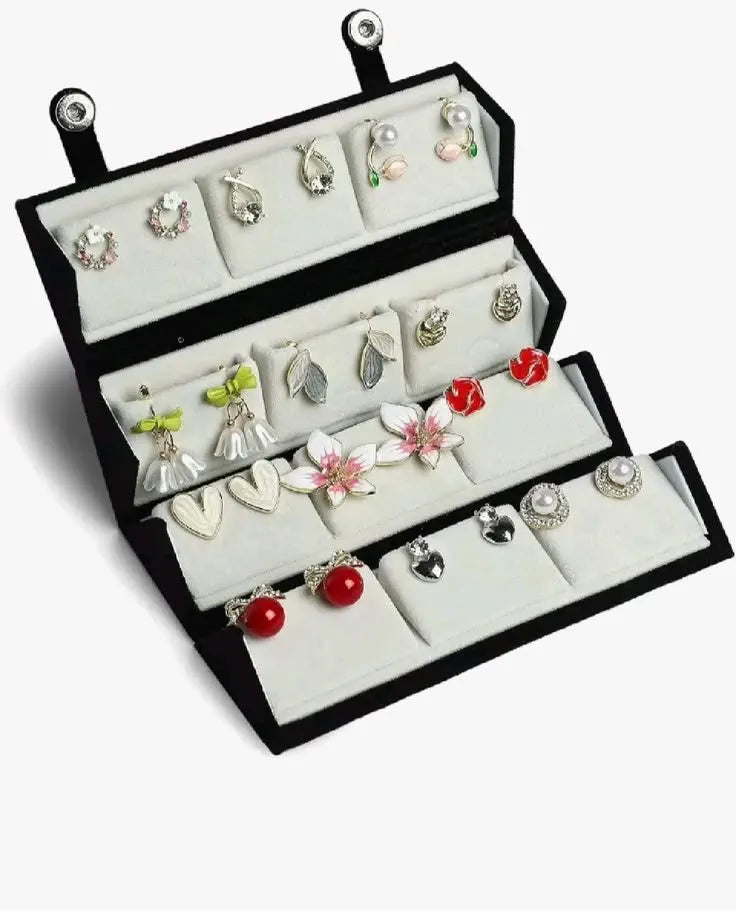 Mystery Earrings Organizer with Earrings 12 pairs