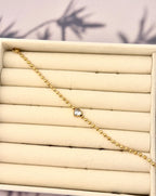 The Crystal Heart Caviar Stainless Steel Anti Tarnish Bracelet