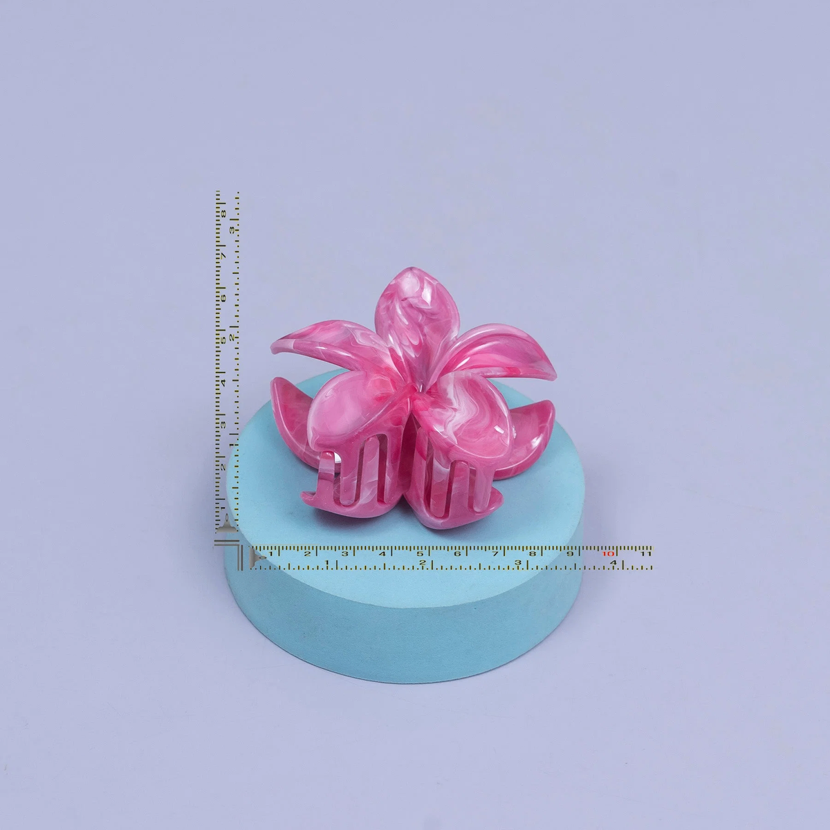 Marble Finish Floral Hair Claw (Big)