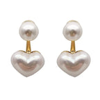 Pearl Heart Earrings