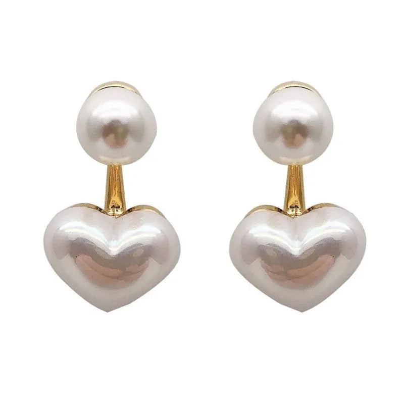 Pearl Heart Earrings