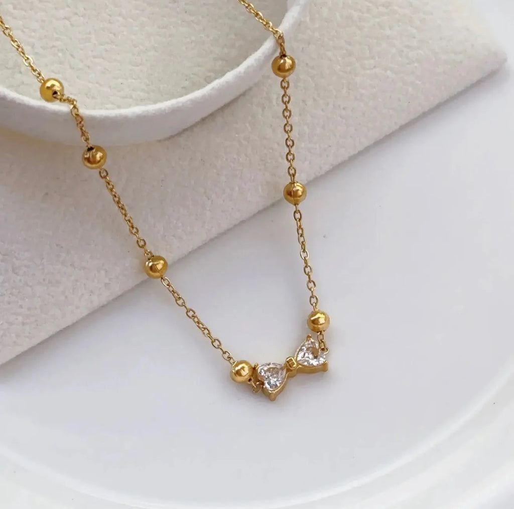 Bowtie Rice Beads Necklace For Women