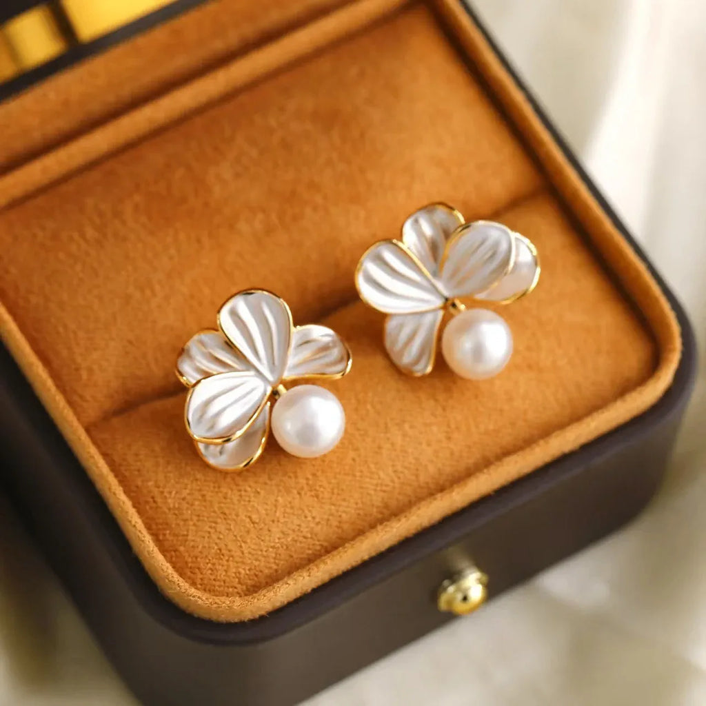 French Flower Earrings