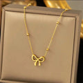 Beads Bow Necklace For Women