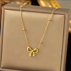 Beads Bow Necklace For Women