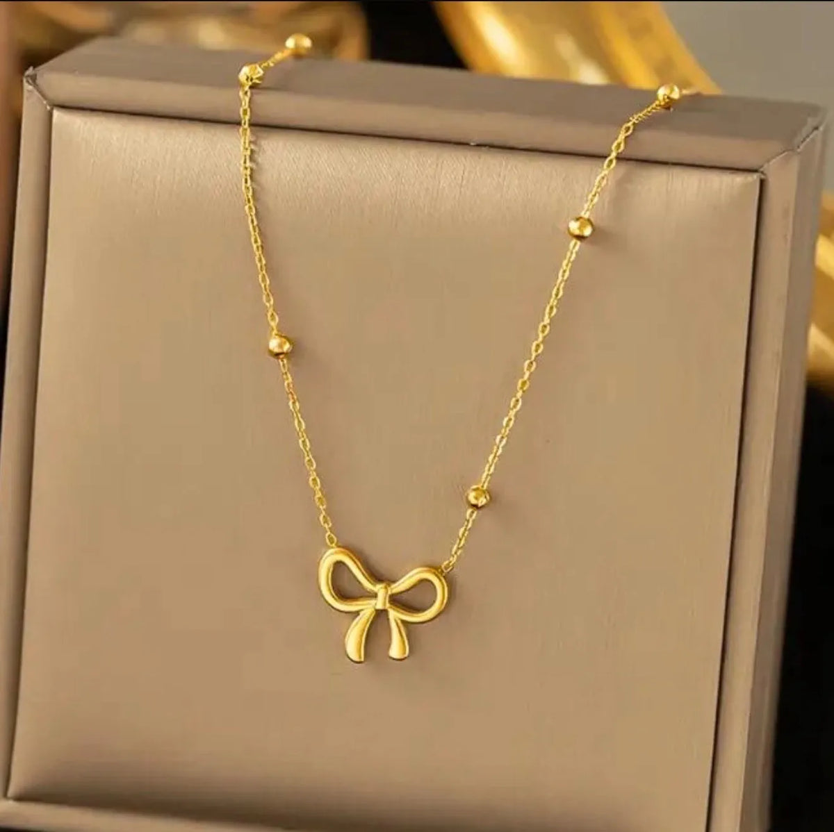 Beads Bow Necklace For Women