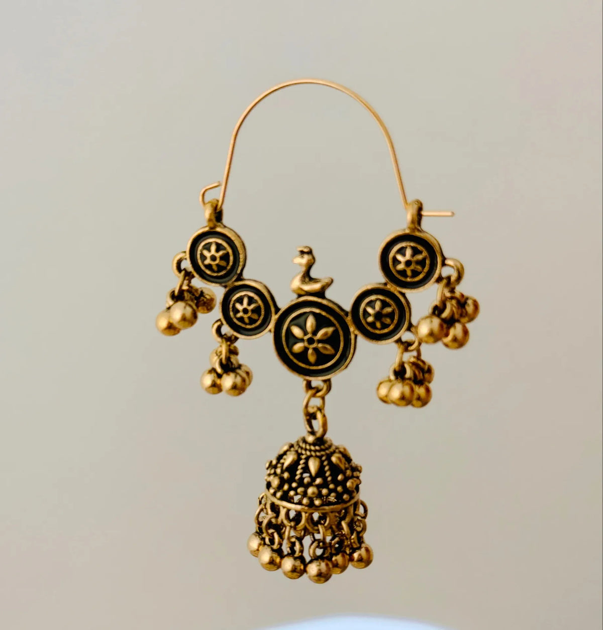 The Royal Wheel Chandeliers An Antique Gold Plated Enamel Dangler