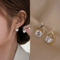 Crisscross Rhinestone Stud earrings |Korean Earrings