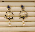 Lustrous Pearl Grace Antique Gold Plated Earring