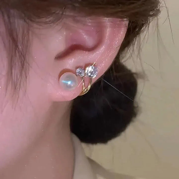 Korean Pearl Wraparound Earrings