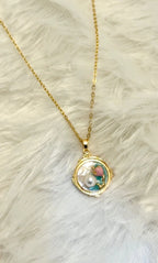 Imperial Shine Artistic Pearl Necklace (18K Gold Plated Luxury Elegant Statement Design) For Women