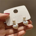 Pearl Heart Earrings