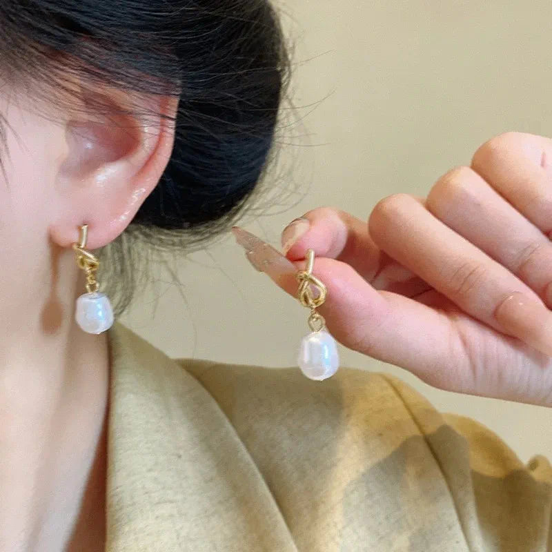 Pearl Knot Earrings