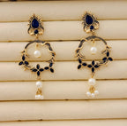 Lustrous Pearl Grace Antique Gold Plated Earring